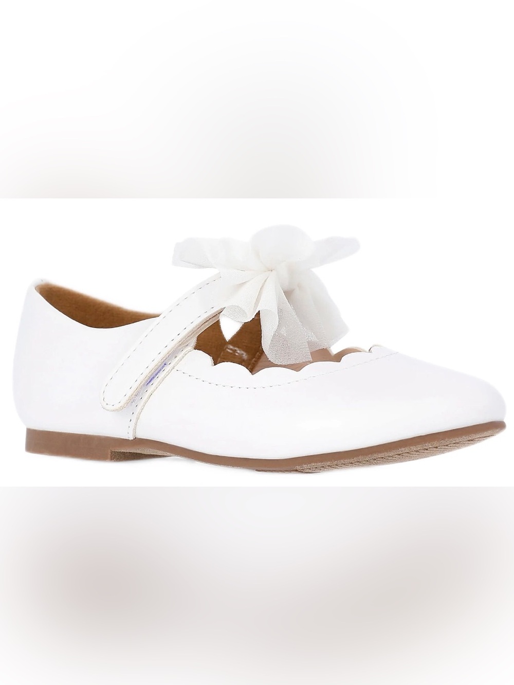 Wonder Nation Toddler Girls Tulle Bow Ballet Flats